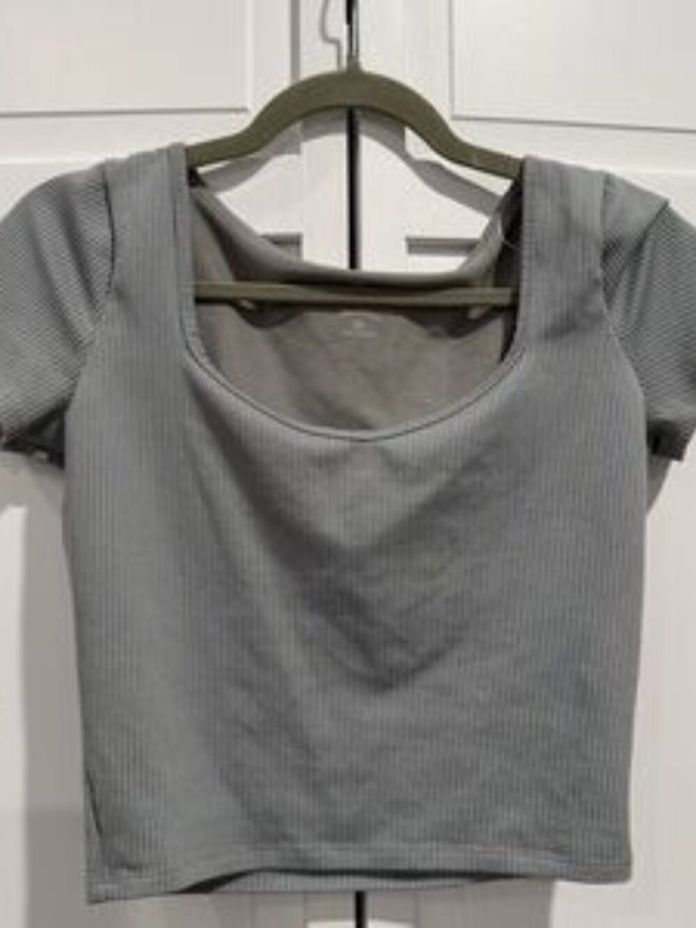 Crop Top Women’s Size M Square Neck Short Sleeve